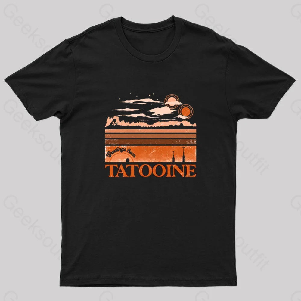 Tatooine Greetings Nerd T-Shirt Athletic Women's  Athletic Women's 