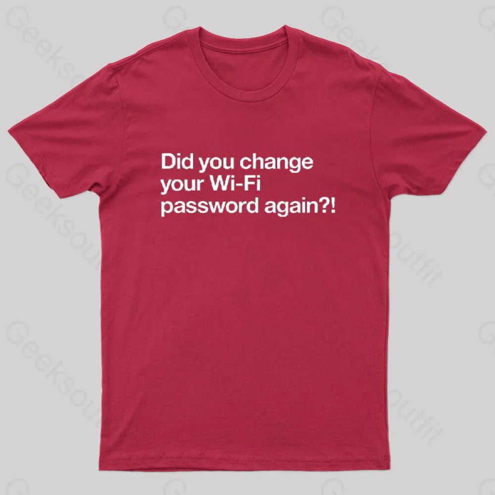 Did You Change Your Wifi Password Again? Geek T-Shirt Relaxed Women's  Relaxed Women's 