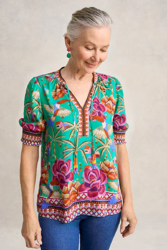 Beaded Tassel Top Artistic Women's Hand - painted Artistic Women's Hand - painted