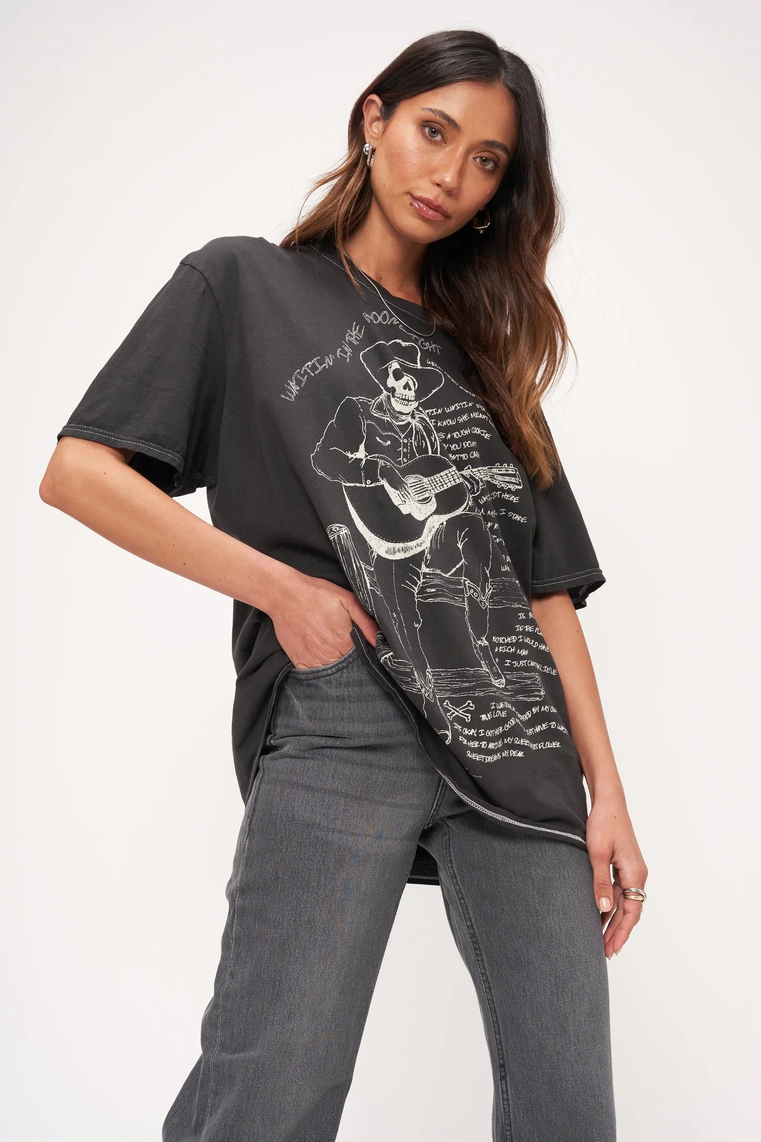 Lonely Cowboy Desert Wash Relaxed Tee Polished Women's Silk Polished Women's Silk