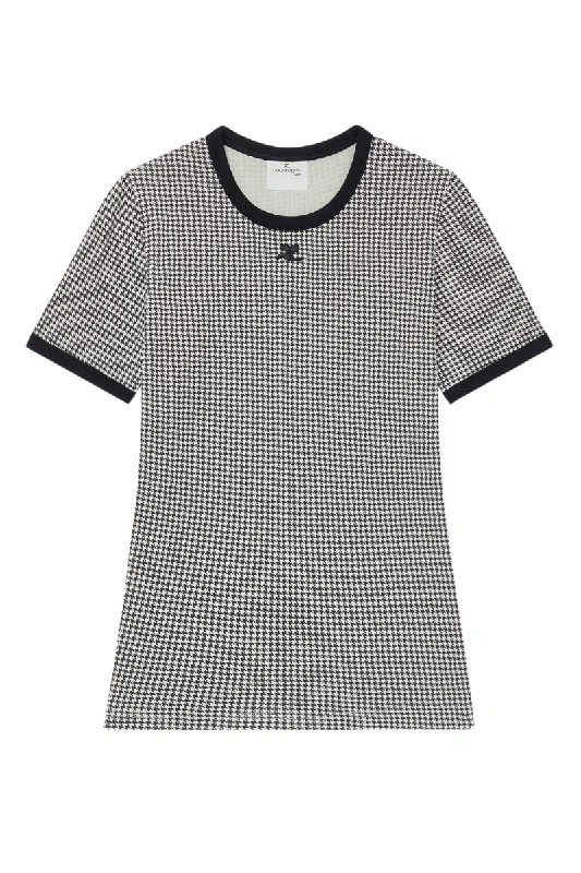Contrast Houndstooth T-Shirt garde garde