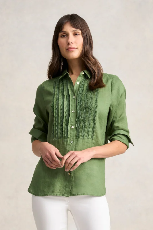 Lace Trim Linen Shirt Bohemian Women's Free Bohemian Women's Free