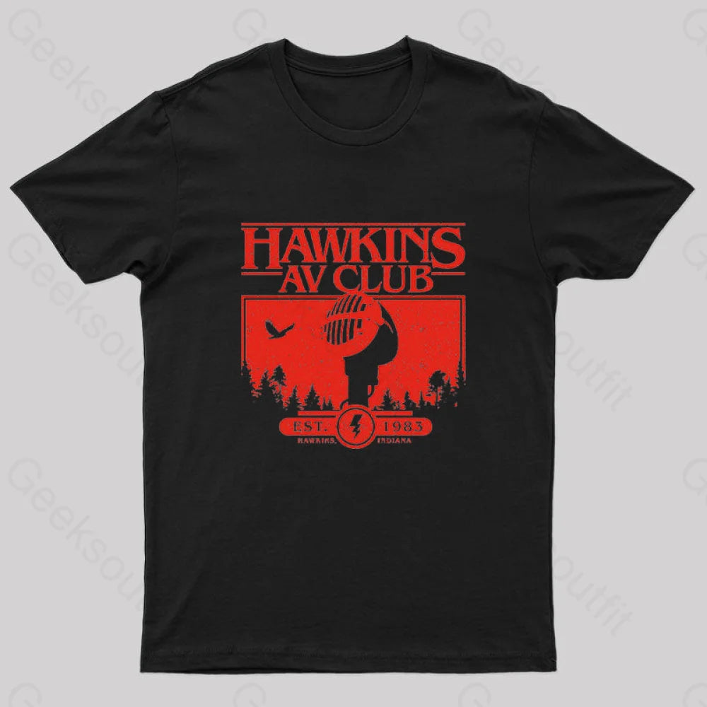Hawkins AV Club Geek T-Shirt Casual Women's Loose - fitting Casual Women's Loose - fitting Hawkins AV Club Geek T-Shirt Casual Women's Loose - fitting Casual Women's Loose - fitting