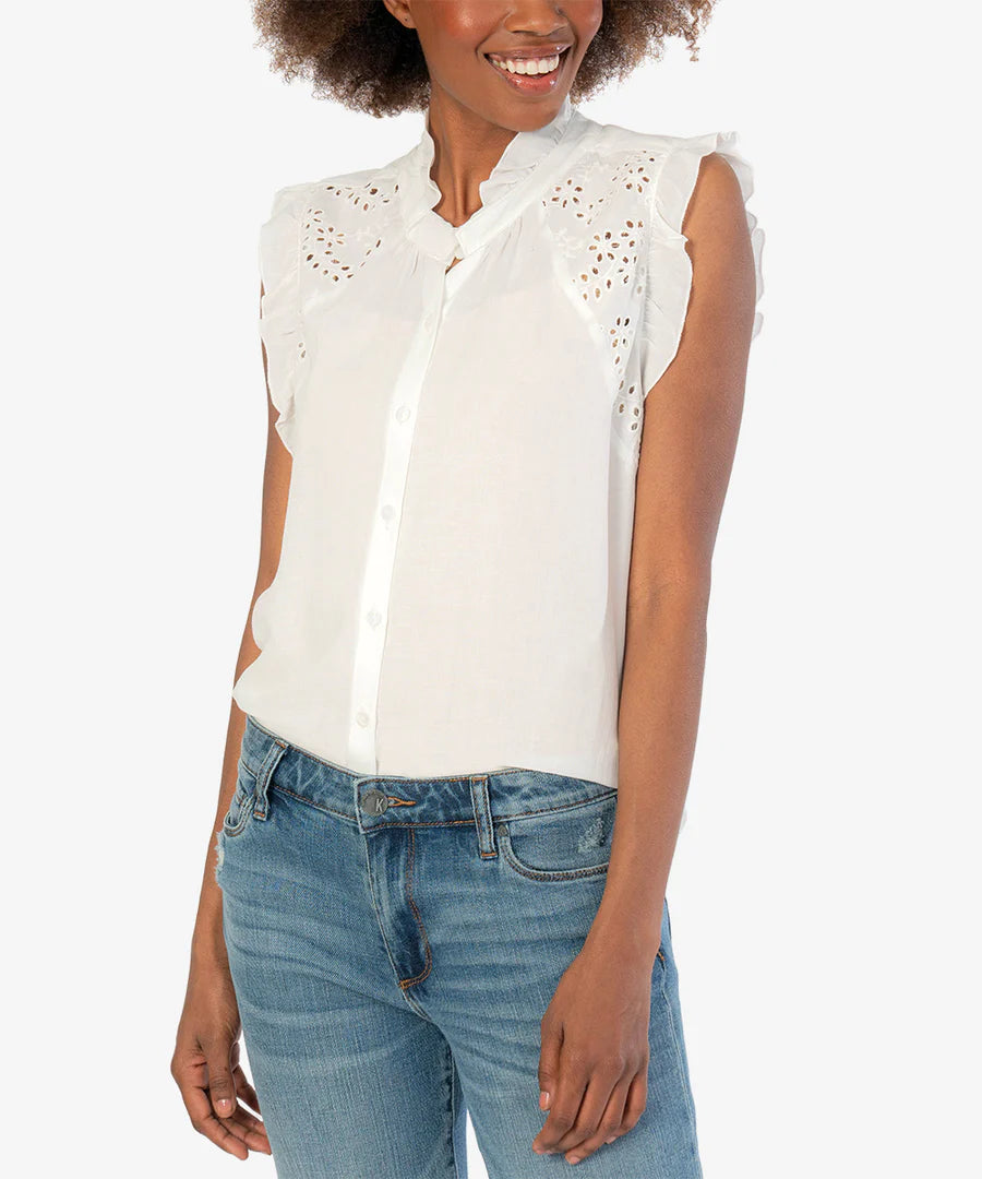 Aida Ruffle Blouse Streetwear Style for  Streetwear Style for 