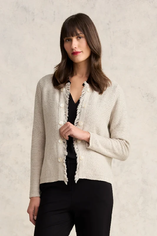 Fringe Linen Cardigan Modern Women's  Modern Women's 