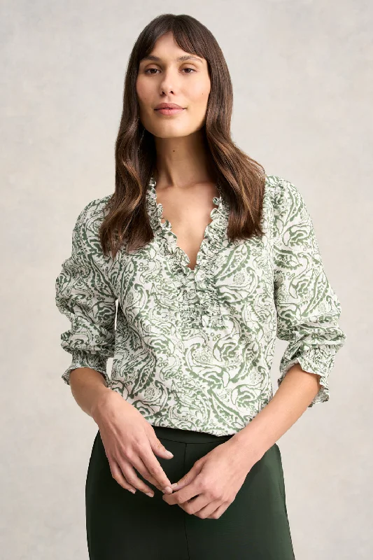 Ruffle Cotton Top Modern Women's Tech Modern Women's Tech