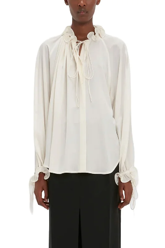Ruched Detail Blouse Relaxed Women's Beachy Relaxed Women's Beachy