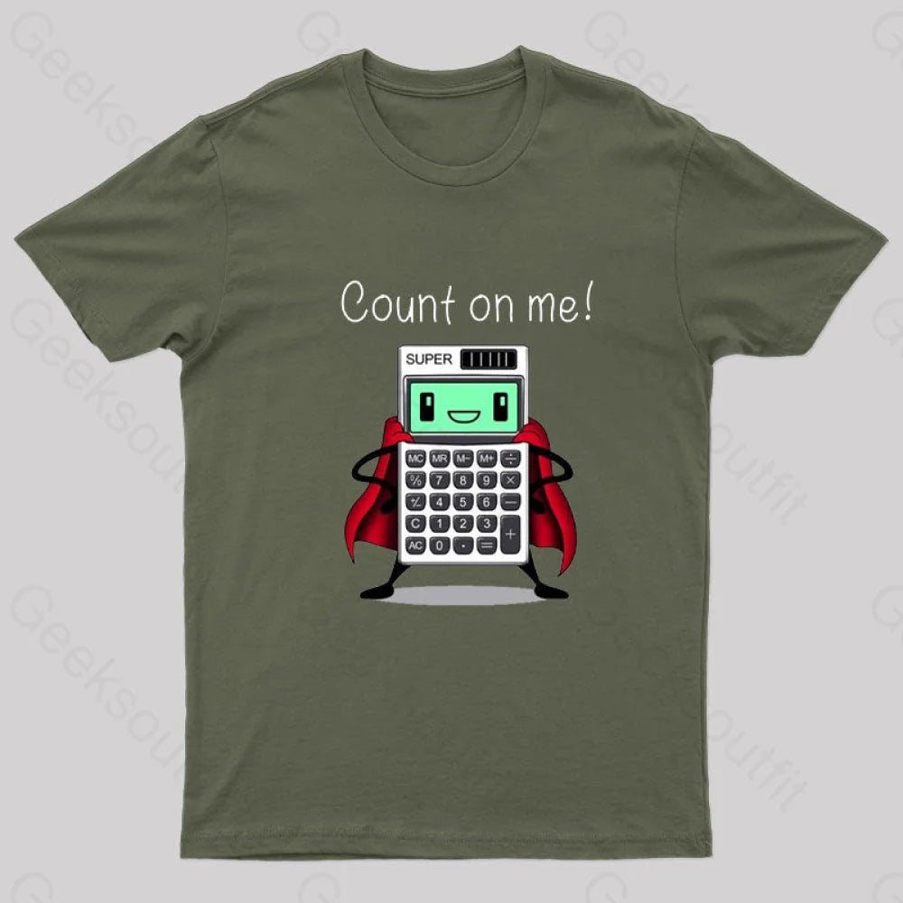 Count on Me Nerd T-Shirt Trendy Women's Oversized Trendy Women's Oversized