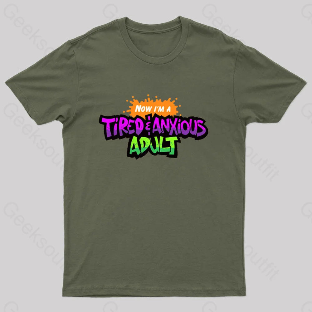 Tired & Anxious Adult Geek T-Shirt Artistic Women's Avant -  Artistic Women's Avant - 