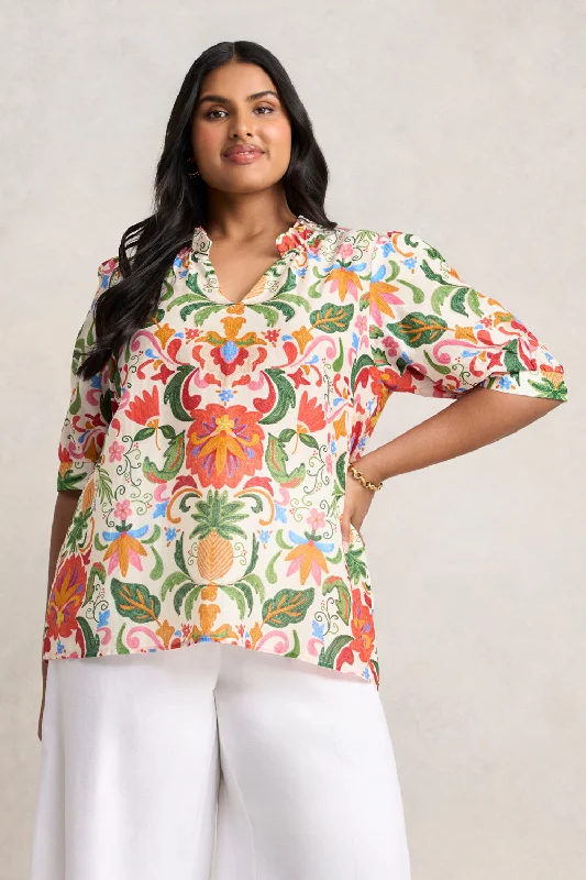 Ruffle Collar Blouse Preppy Women's College Preppy Women's College