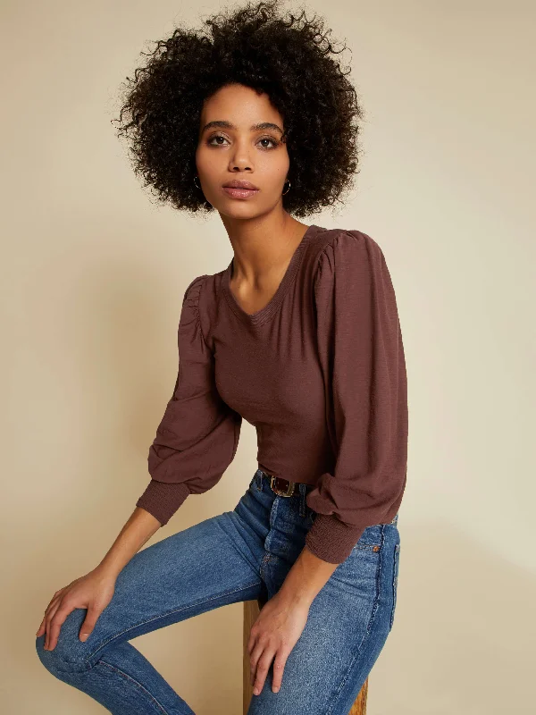 Loren Smocked Peasant Tee Sophisticated Women's  Sophisticated Women's 