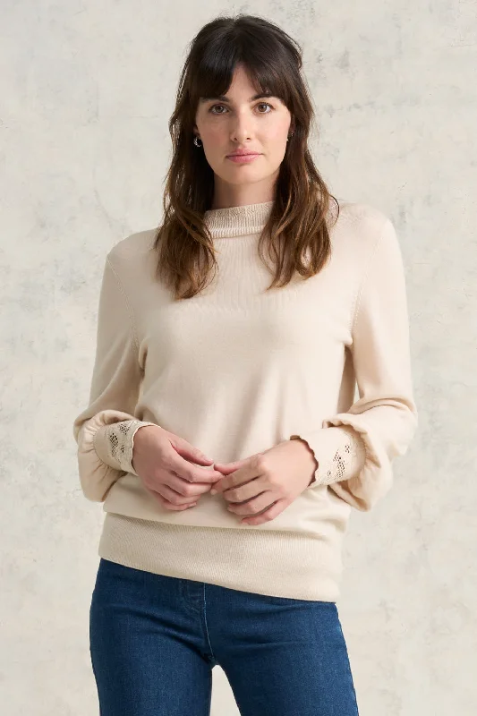 Embroidered Knit Top Relaxed Women's  Relaxed Women's 