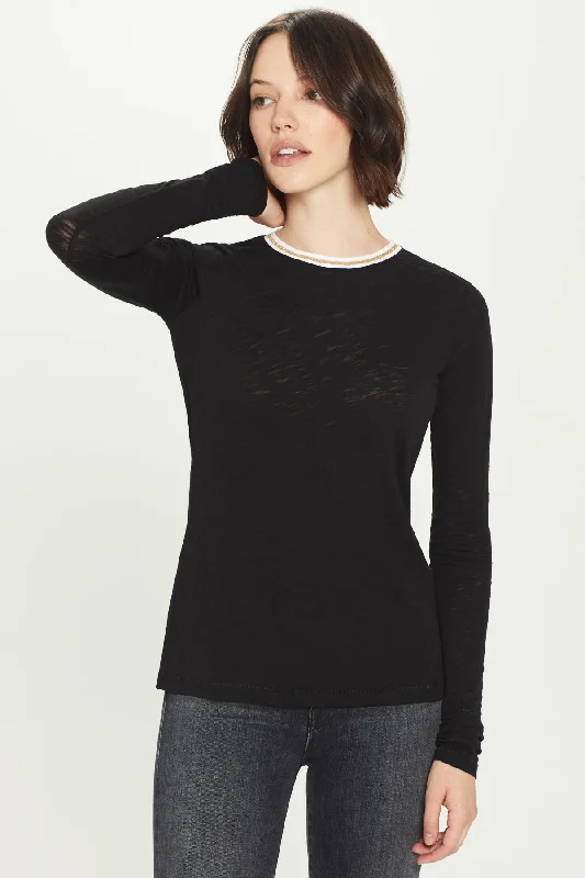 Long Sleeve Metallic Tipped Ringer Tee Confident Women's Power Confident Women's Power Long Sleeve Metallic Tipped Ringer Tee Confident Women's Power Confident Women's Power