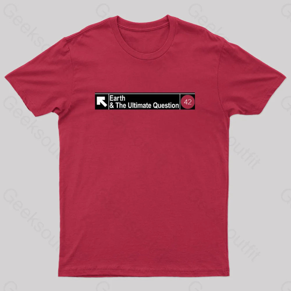 Earth&The Ultimate Question Geek T-Shirt Earthy Women's  Earthy Women's 