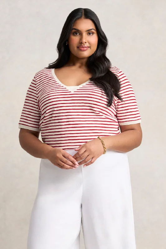 Insert V-Neck Cotton T-Shirt Modern Women's  Modern Women's 