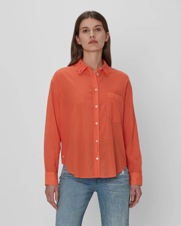 Eyelet Classic Shirt Cashmere Cashmere