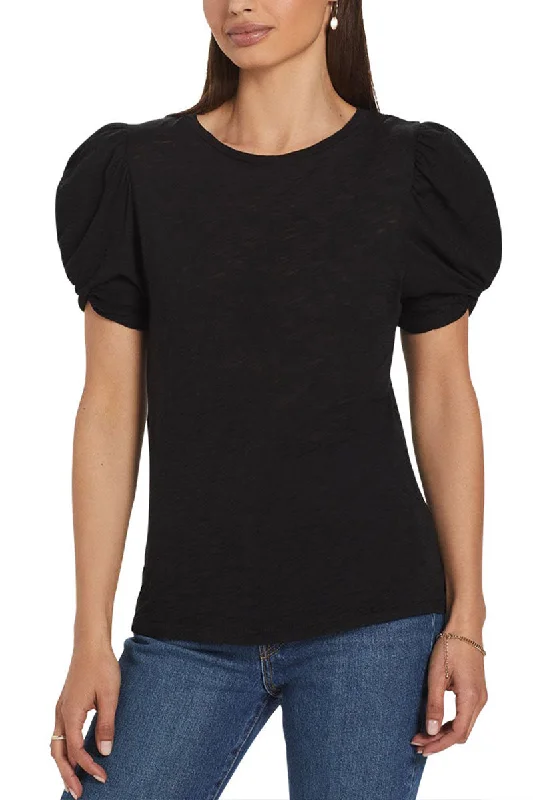 Mutton Sleeve Knot Tee Minimalist Women's Casual Minimalist Women's Casual