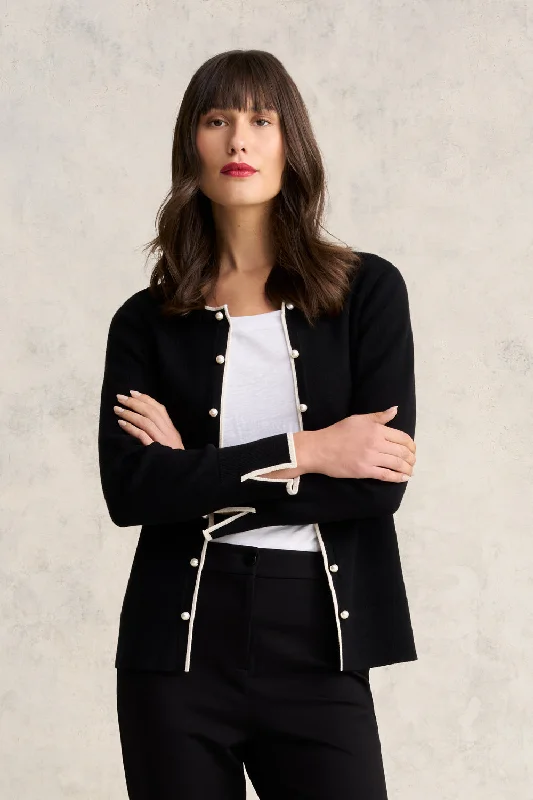 Contrast Rib Cardigan Confident Women's Power Confident Women's Power