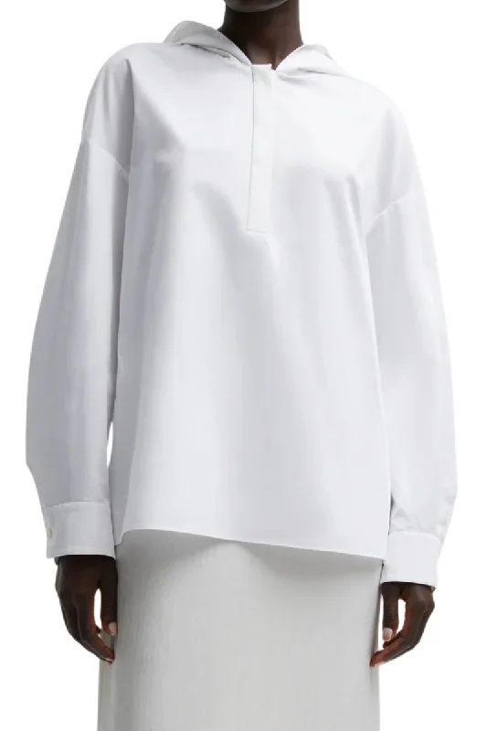 Eco Poplin Hooded Shirt Relaxed Women's  Relaxed Women's 
