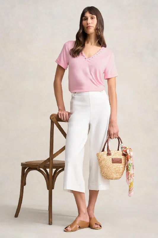 Eyelet Detail T-Shirt Practical Women's Quick - dry Practical Women's Quick - dry