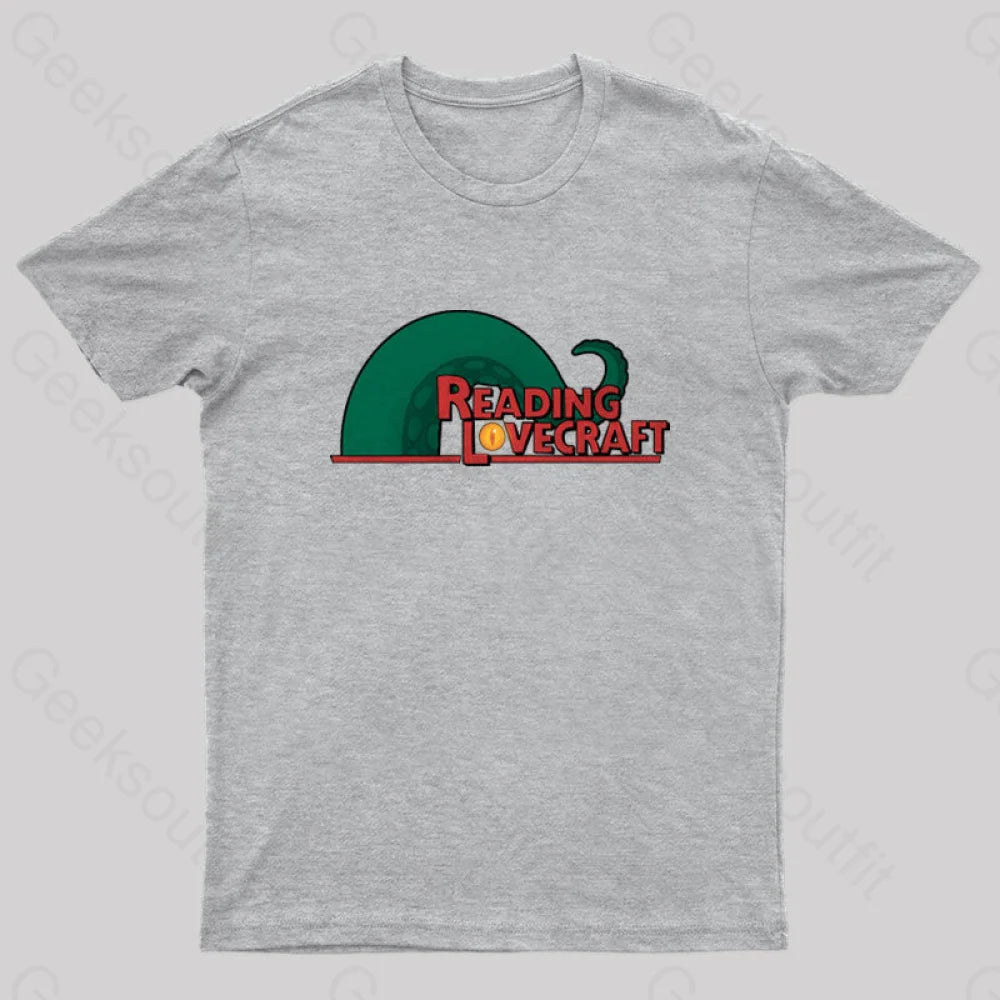 Reading Lovecraft Geek T-Shirt Monochromatic All - in - one Monochromatic All - in - one