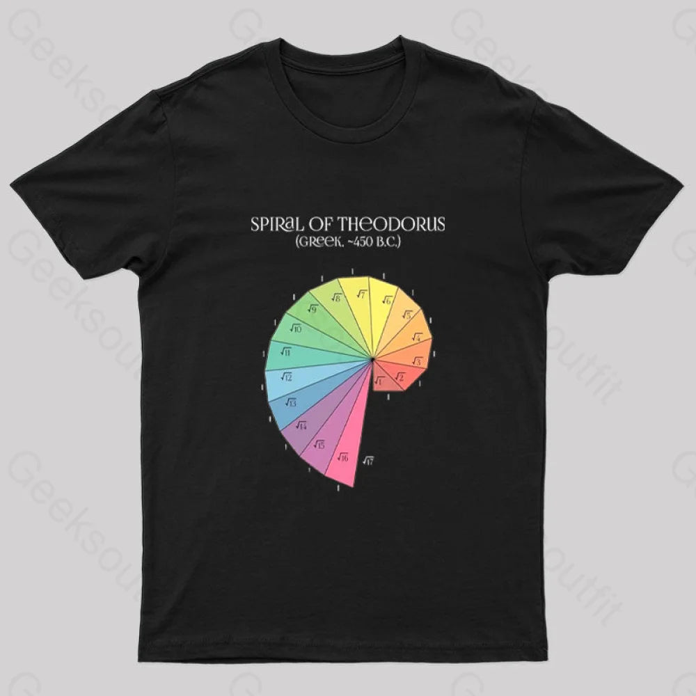 Spiral of Theodorus Geek T-Shirt Casual Women's Japanese  Casual Women's Japanese 