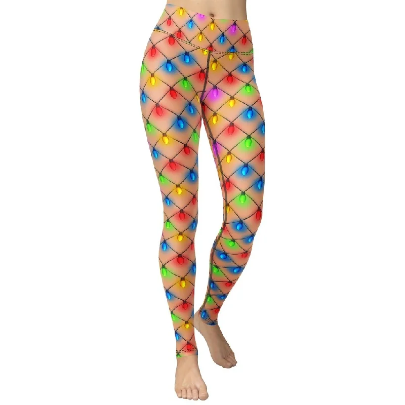Naughty Christmas Lights Yoga Leggings Sharp Women's Italian Sharp Women's Italian