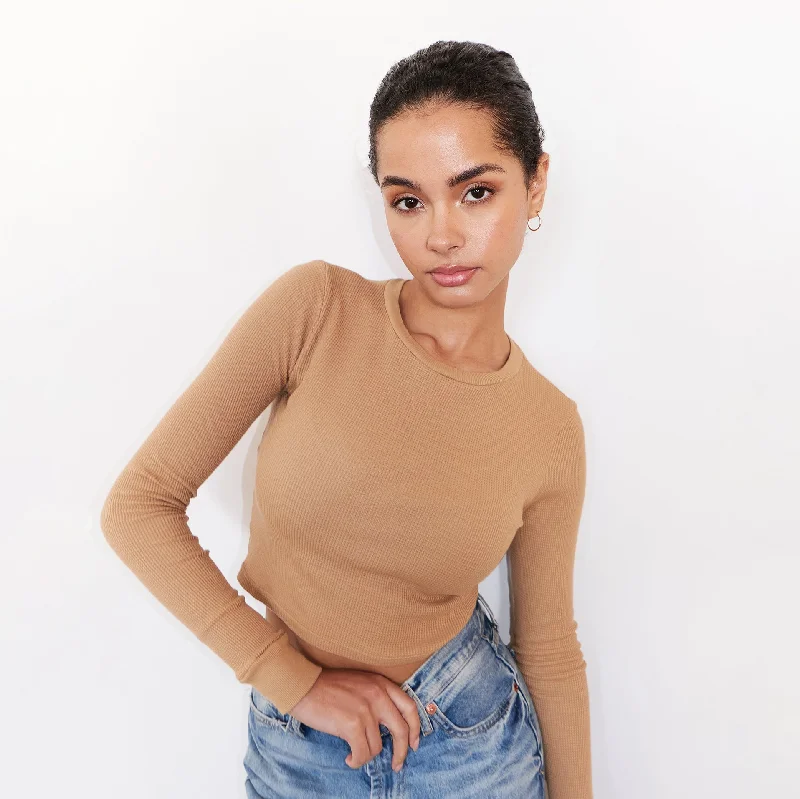 Baby Thermal Cropped Long sleeve Sleek Women's Metallic Sleek Women's Metallic