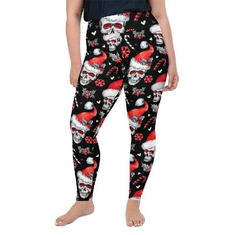 Christmassy Skulls Plus Size Leggings Hip Women's Urban Hip Women's Urban