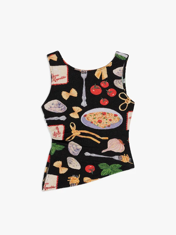 Erin Tank - Buon Appetito Black Bold Women's Animal Print Bold Women's Animal Print
