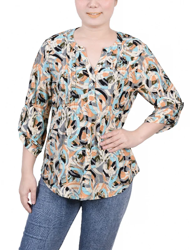 3/4 Roll Tab Pullover Top Athletic Women's  Athletic Women's 