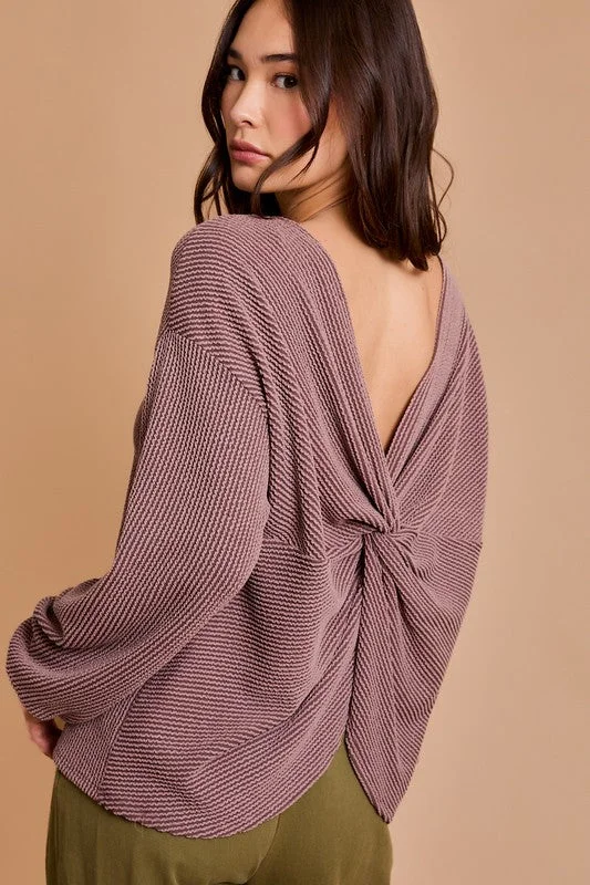 TIFFANY BACK TWIST DETAIL LONG SLEEVE TOP Sophisticated Women's Tailored Sophisticated Women's Tailored TIFFANY BACK TWIST DETAIL LONG SLEEVE TOP Sophisticated Women's Tailored Sophisticated Women's Tailored