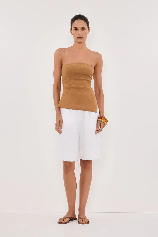 LUKE TAN BANDEAU KNIT TOP purpose purpose