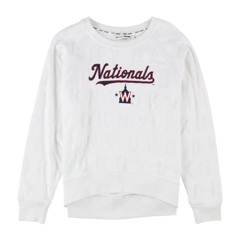 DKNY Womens Washington Nationals Sweatshirt, White, Small Modern Women's Modern Women's DKNY Womens Washington Nationals Sweatshirt, White, Small Modern Women's Modern Women's