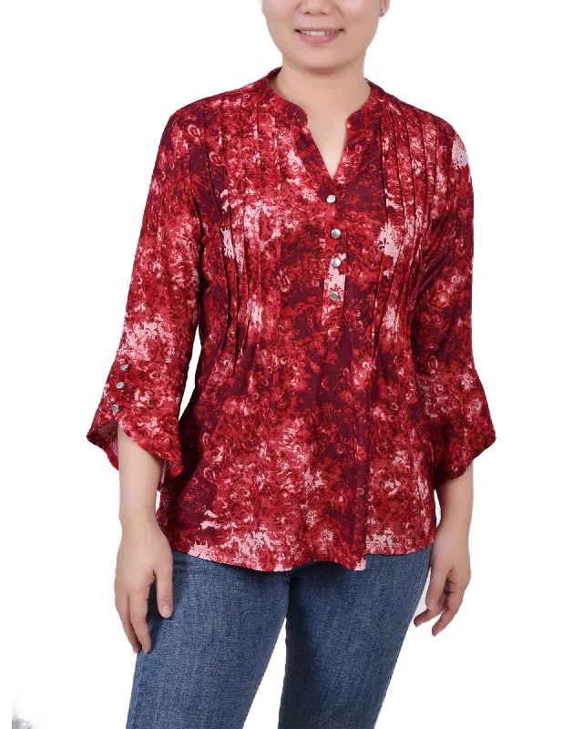 Petite 3/4 Sleeve Overlapped Bell Sleeve Y Neck Top Youthful Women's Anime - inspired Youthful Women's Anime - inspired Petite 3/4 Sleeve Overlapped Bell Sleeve Y Neck Top Youthful Women's Anime - inspired Youthful Women's Anime - inspired
