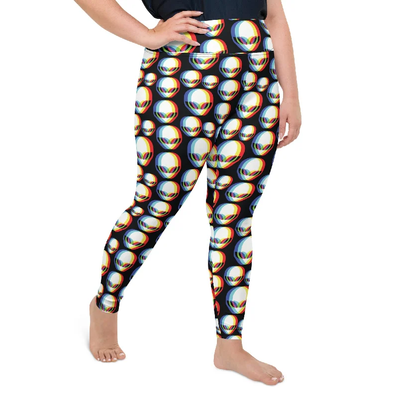 Trippy Alien Plus Size Leggings Women Women