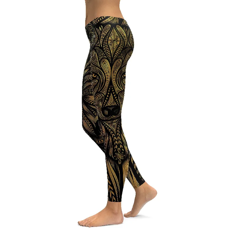 Golden Wolf Leggings Relaxed Women's  Relaxed Women's 