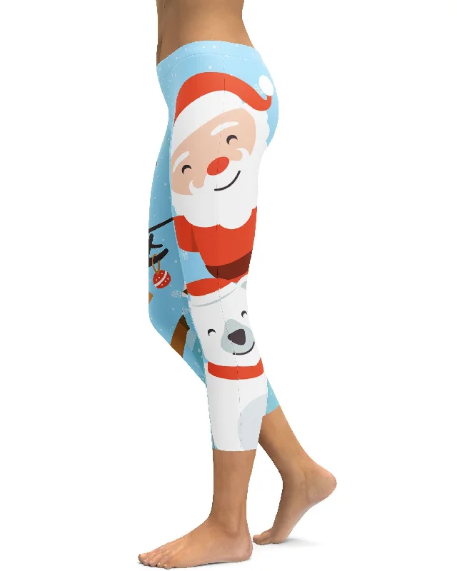 Santa and Friends Capris Monochromatic All - in - one Monochromatic All - in - one