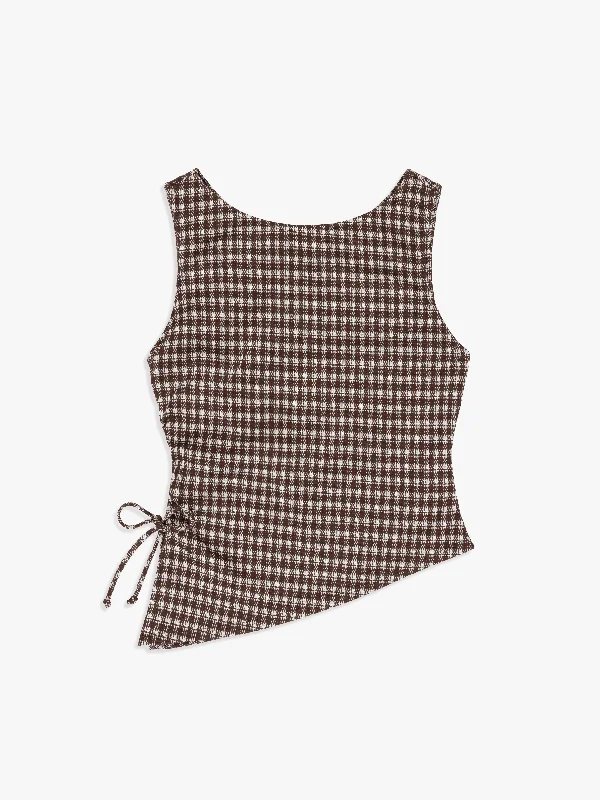 Erin Tank - Cocoa Plaid Refined Women's Hand - crafted Refined Women's Hand - crafted Erin Tank - Cocoa Plaid Refined Women's Hand - crafted Refined Women's Hand - crafted