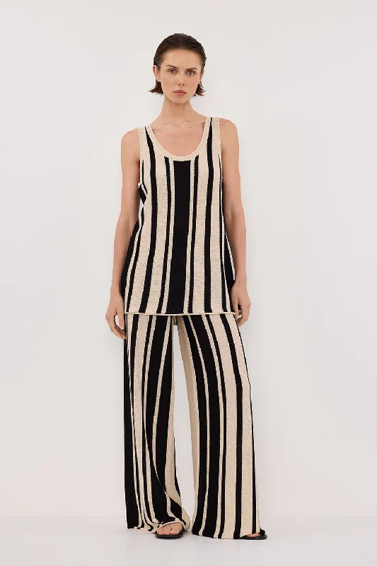 DELPHI STRIPE LONGLINE KNIT TUNIC European European