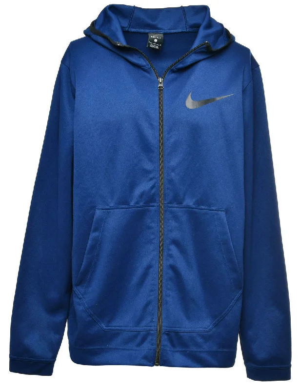 Blue Plain Sweatshirt - L Monochromatic Office Style Monochromatic Office Style