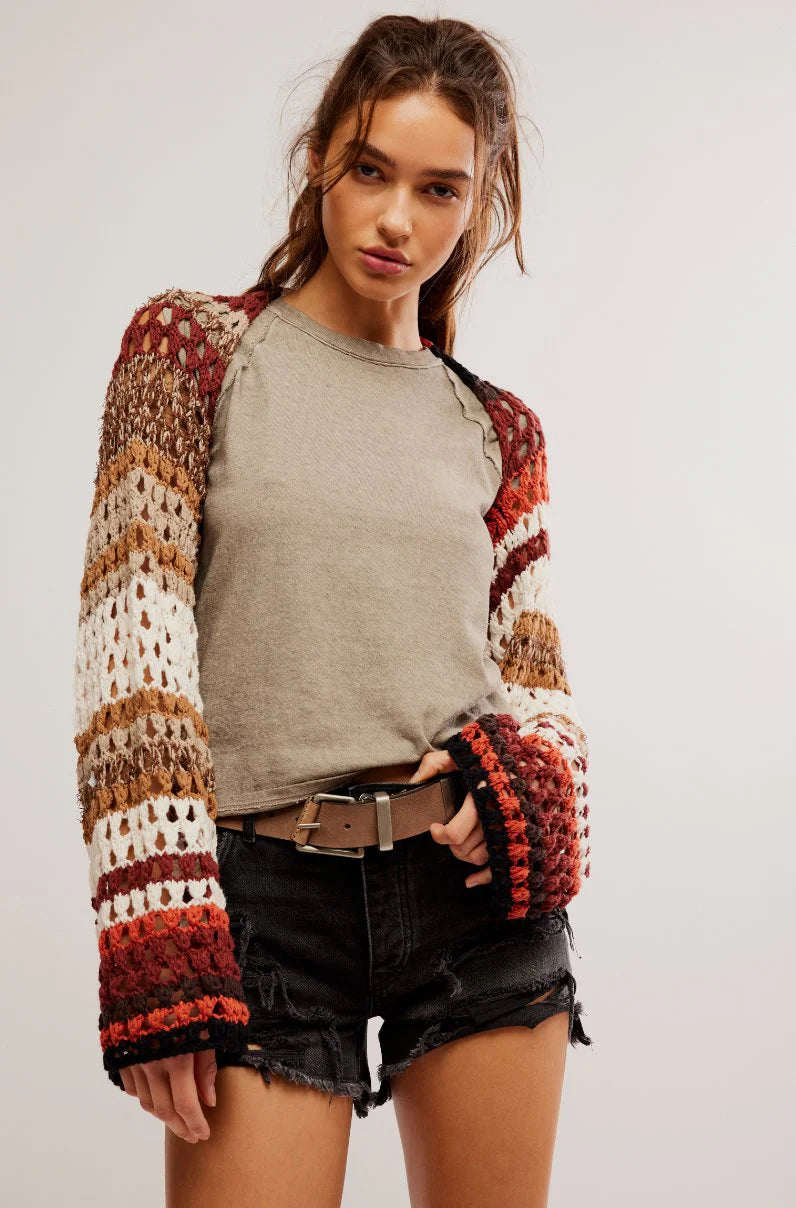 Free People Gia Crochet Shrug Youthful Women's Pop Youthful Women's Pop