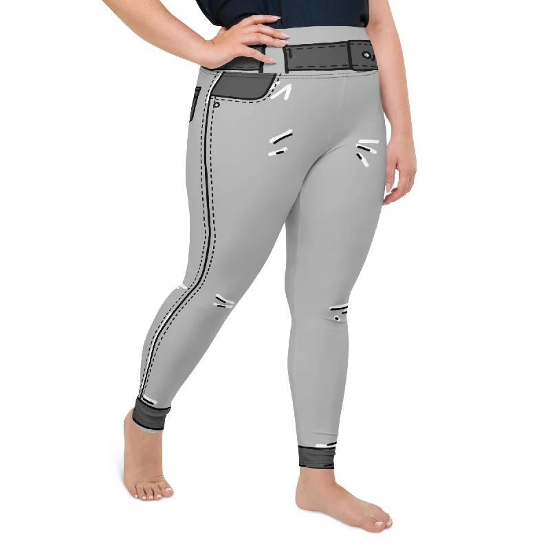 Cartoonized Monochrome Plus Size Leggings Athletic Women's High - Athletic Women's High - Cartoonized Monochrome Plus Size Leggings Athletic Women's High - Athletic Women's High -
