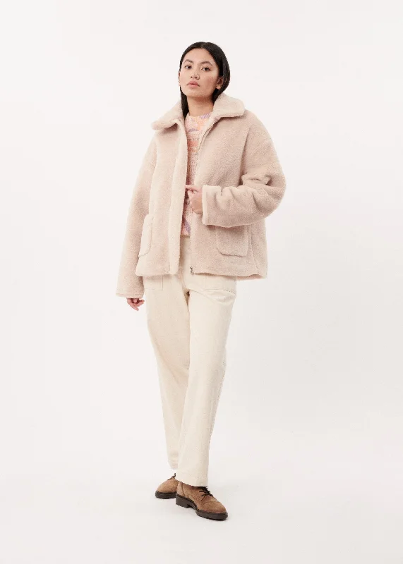 Lonnie Faux Fur Coat (Cream) European European