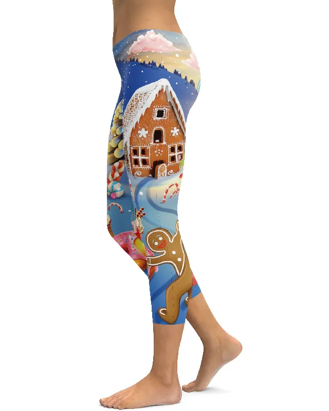 Gingerbread House Capris Refined Women's Classic  Refined Women's Classic 