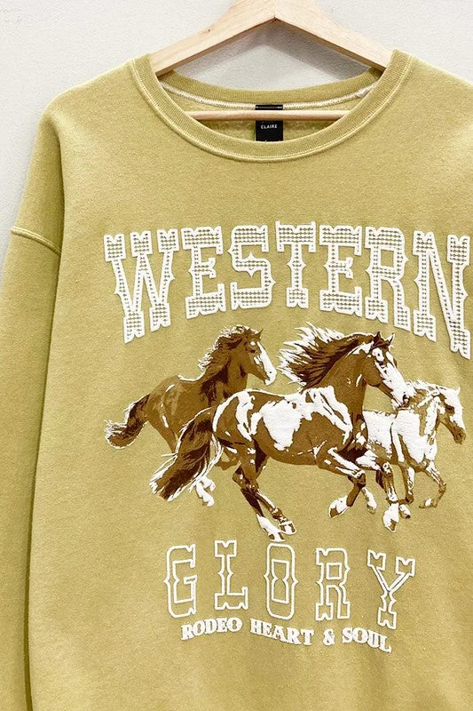 Western Glory Sweatshirt S-XL Modern Women's Tech Modern Women's Tech
