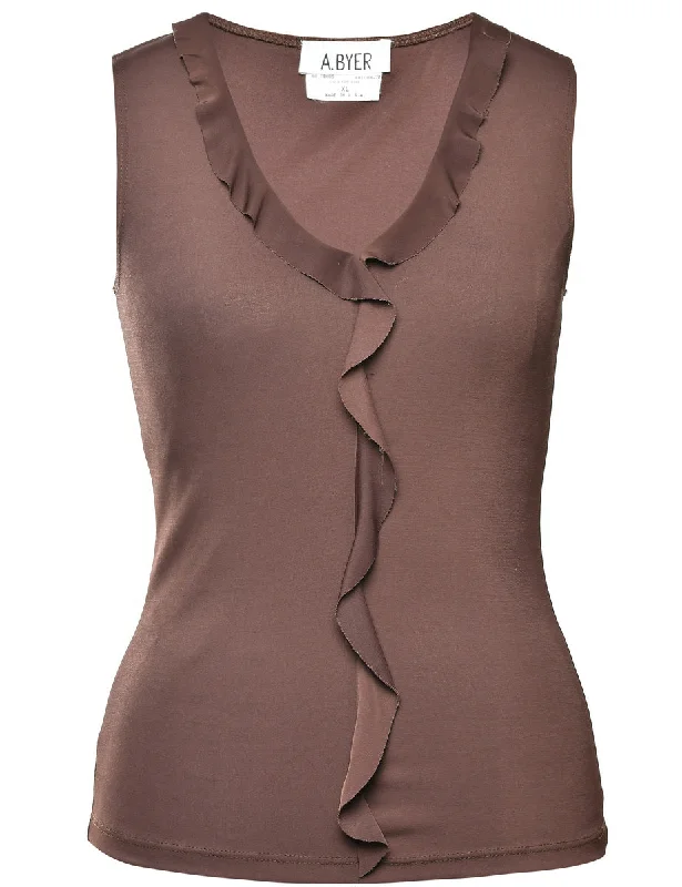 Dark Brown Vest - XS Dapper Women's 1920S Dapper Women's 1920S