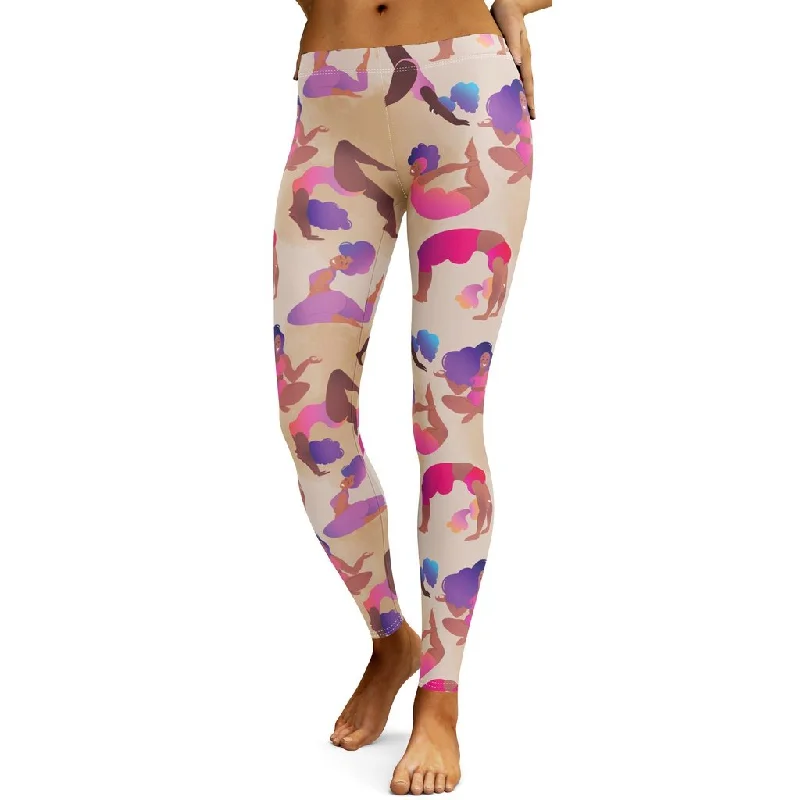 Yoga Poses Leggings Edgy Women's Punk Edgy Women's Punk