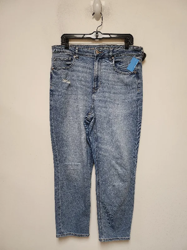 Jeans Straight By American Eagle In Blue Denim, Size: 12 French French