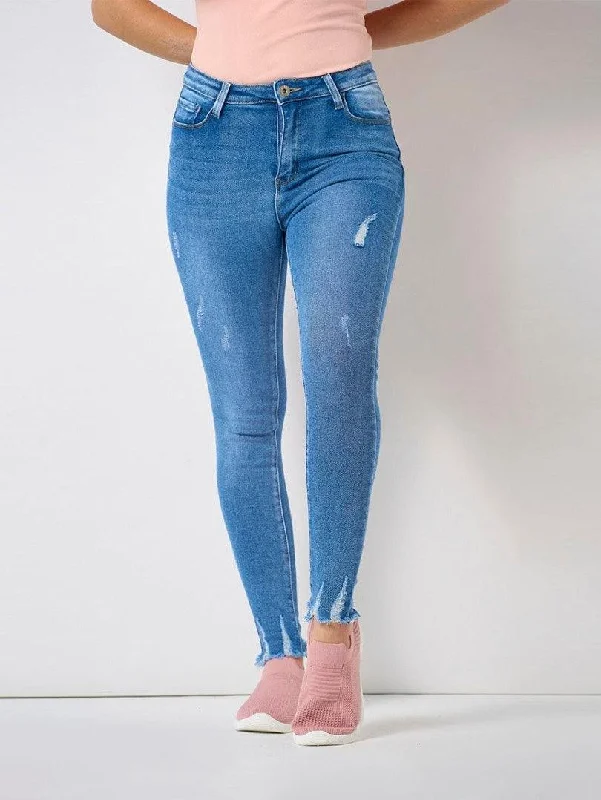 Jeans slim bleu foncé 5 poches Dynamic Women's Moto Dynamic Women's Moto